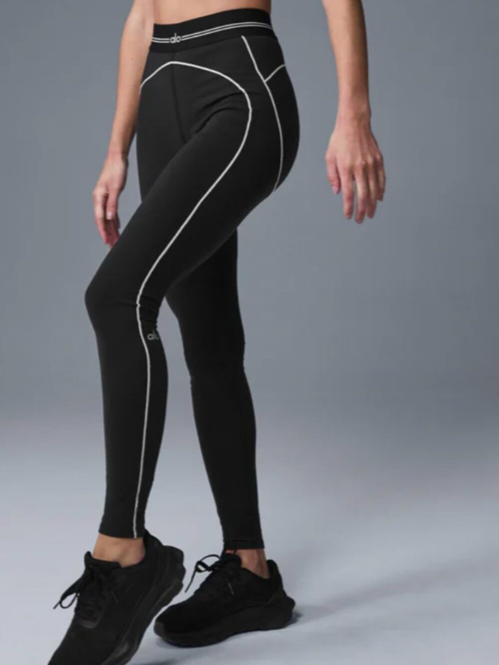 Alo Yoga Airbrush High-Waist Heart Throb FULL LENGTH Legging Black/White Size M - Picture 5 of 5